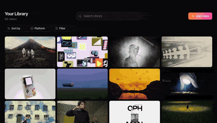 Typing "surreal" into Spark's search; the library narrows to 11 references