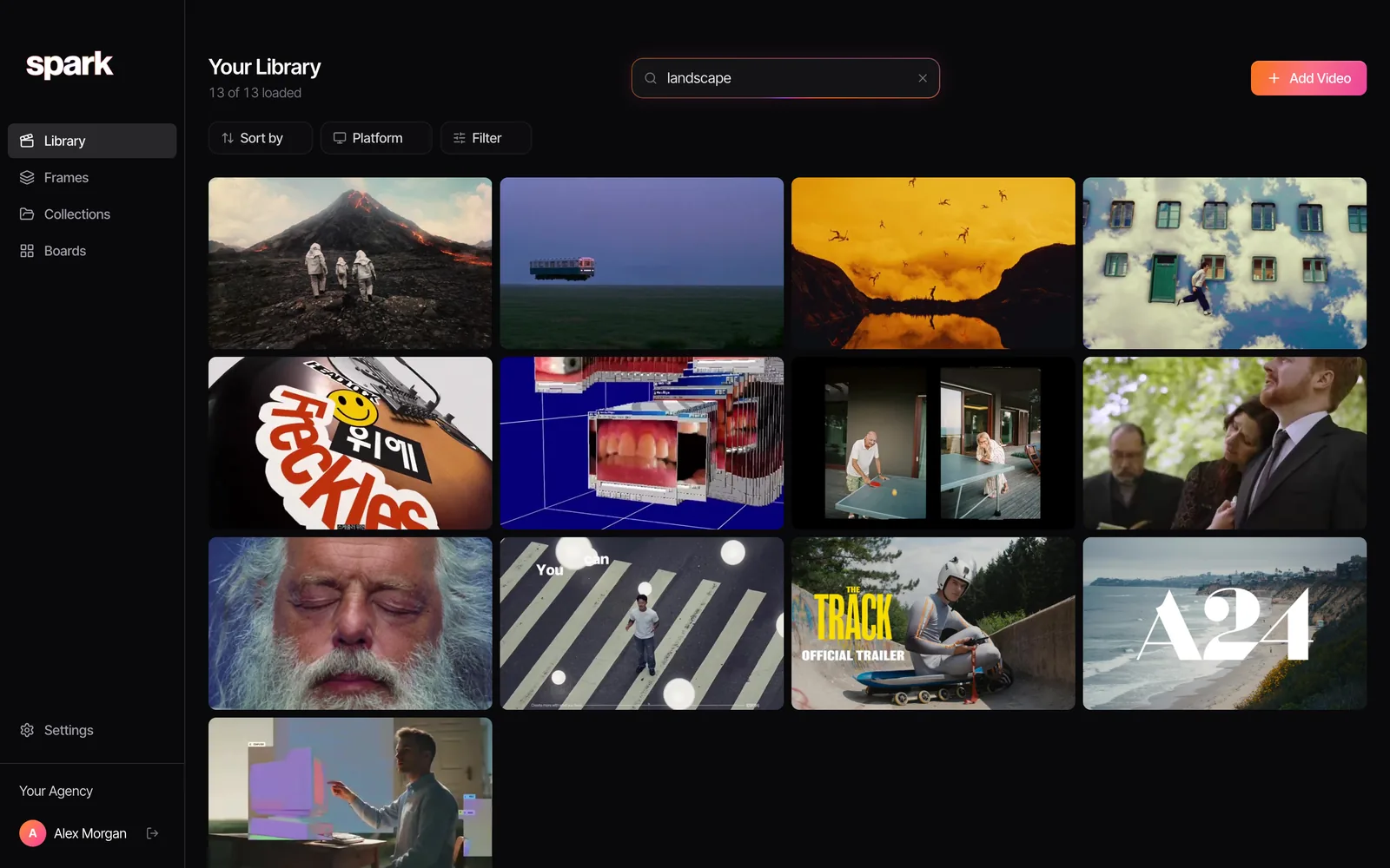 Searching a Spark library for "landscape", 13 results
