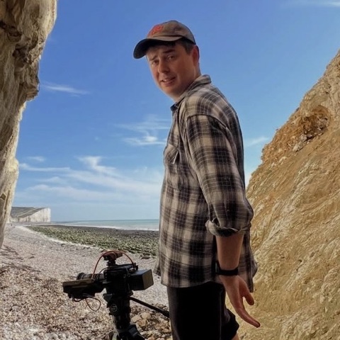 Oliver Spain filming on location